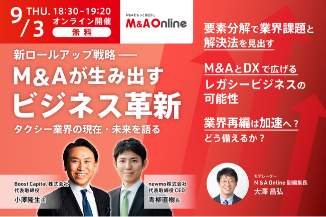 【無料Webセミナー開催】 新ロールアップ戦略―― M&Aが生み出すビジネス革新