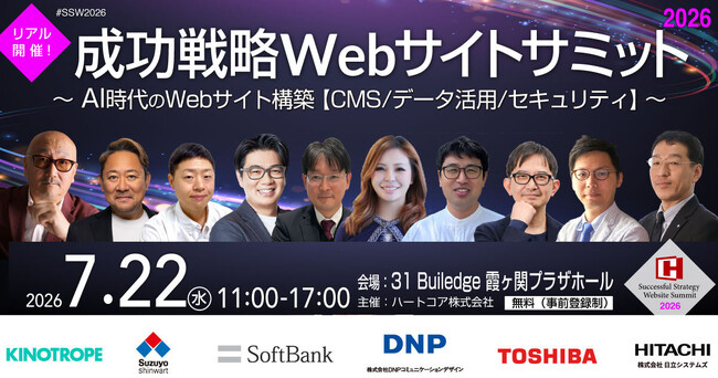 AI時代のWeb戦略を1日に凝縮!「成功戦略Webサイトサミット2026」開催決定!