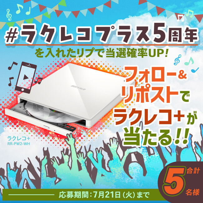 ラクレコ＋5周年記念・推し活応援プレゼントキャンペーンを本日7月15日より開催