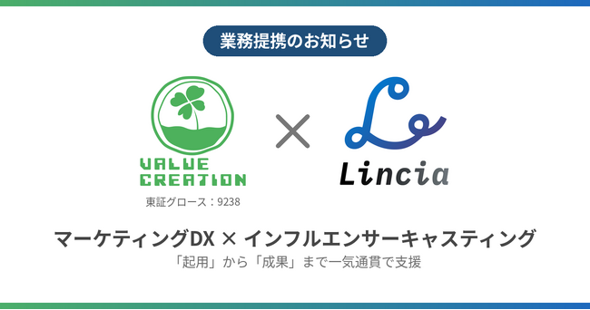 【業務提携のお知らせ】マーケティングDX×インフルエンサーキャスティング 「起用」から「成果」まで一気通貫で支援
