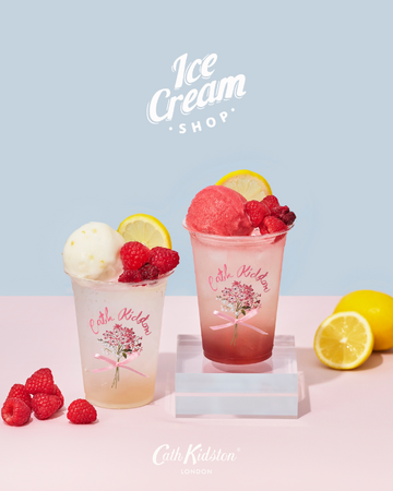 【Cath Kidston Ice Cream Shop】表参道店のアイスクリームショップから夏限定の新メニュー「フルーティー コーディアル ソーダ」が7月17日（金）から登場！