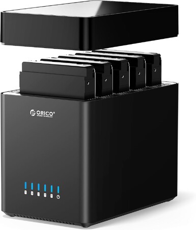 【期間限定】最大35%OFF！ORICO 磁気吸着式5ベイHDDケースが今だけお得--90TB大容量・5Gbps高速転送・工具不要の簡単交換