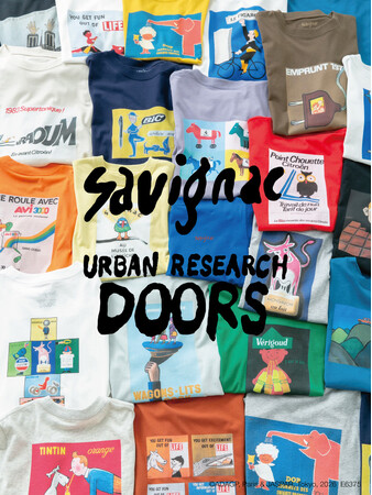 Savignac × URBAN RESEARCH DOORS スペシャルなプリントTシャツが登場。店舗限定のPOP UPも開催決定！