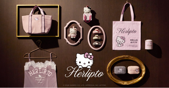 【Her lip to × HELLO KITTY】初のコラボレーション。8月20日より代官山T-SITEで期間限定ポップアップストアを開催。
