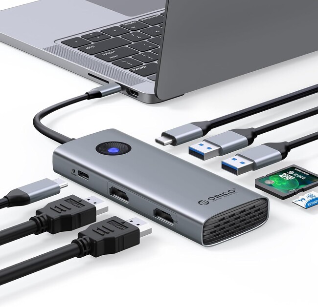 ORICO、デュアルHDMI 4K@60Hz出力対応8-in-1 USB-Cドッキングステーションを発表--100W PD充電・5Gbps高速転送・SD/TF同時読み取り・幅広い互換性を1台に集約