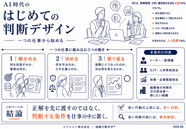 「AI時代の はじめての判断デザイン」本編17ページを無料公開