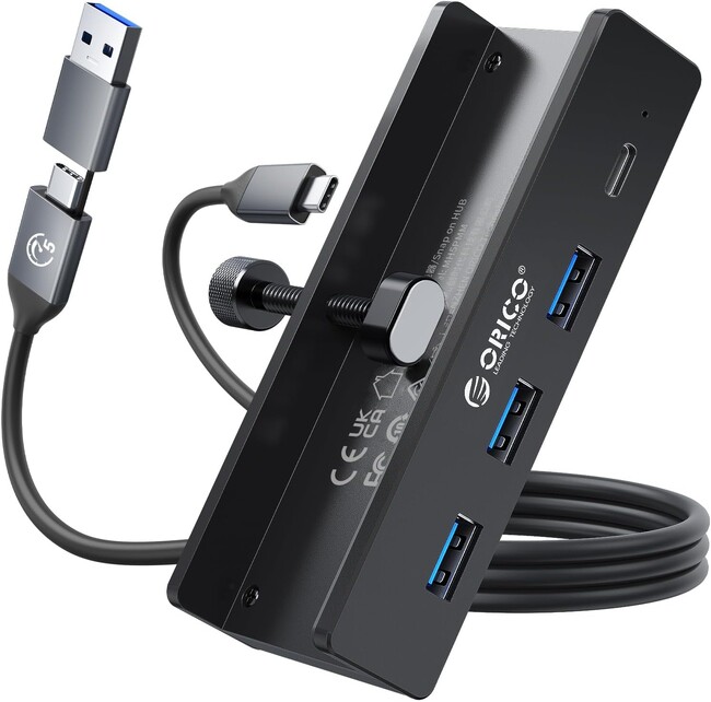 ORICO、クランプ固定式USB-Cハブを発表--5Gbps高速転送・USB-A×3＋USB-C×1・アルミ素材・セルフ/バスパワー両対応でデスク周りをスッキリ