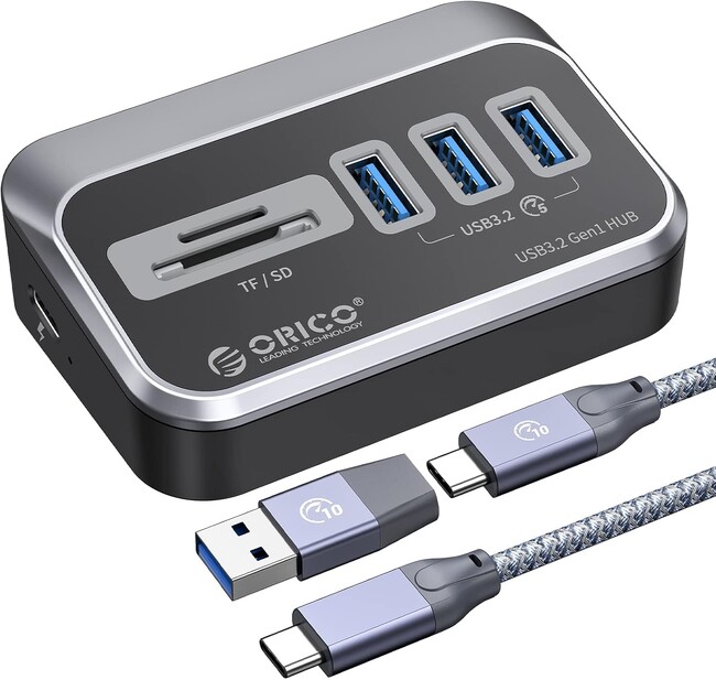 ORICO、SD/microSDカードリーダー内蔵5ポートUSBハブを発表--5Gbps高速転送・斜め設計・セルフ/バスパワー両対応・幅広い互換性