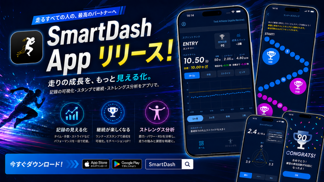 走る全ての人の、最高のパートナーへ！自己ベスト更新の最短ルートを可視化するアプリ「Smart Dash App」がリリース