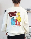 【セサミストリート】カスレプリントスウェット 【セサミストリート】カスレプリントスウェット