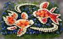 故人が大切に育てていた金魚を花で表現した祭壇 故人が大切に育てていた金魚を花で表現した祭壇
