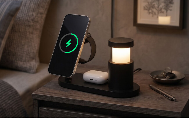 ケーブルだらけのごちゃごちゃ机から卒業。Qi2対応の高出力スペパ充電器『3台同時に力強く充電できるワイヤレス充電器』を発売