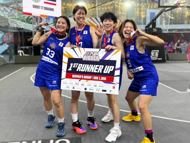 ジェリービーンズグループ提携「上野原サンライズ」女子チームが、シンガポール国際大会「Jumpshot 3x3 Season 3：Play Bigger」で準優勝